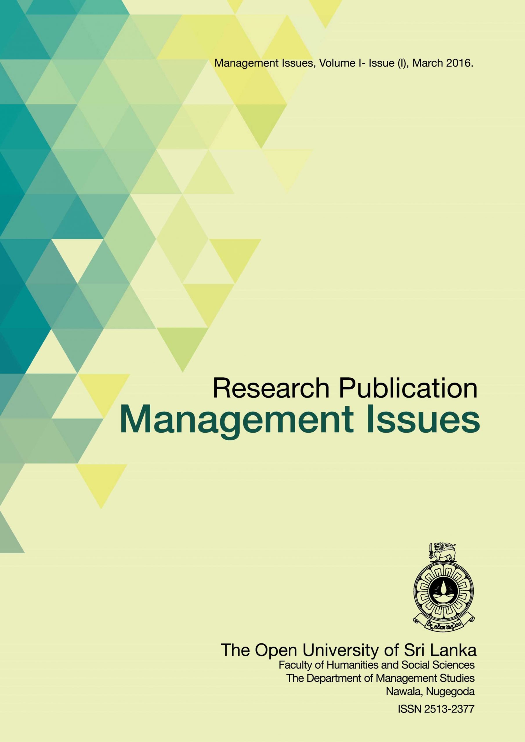 research paper on management issues