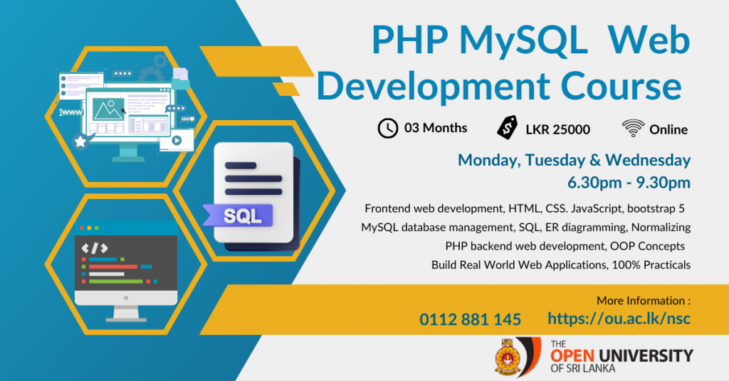 PHP MySQL Web Development Course – The Open University of Sri Lanka