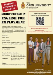 Short Course in English for Employment – OUSL