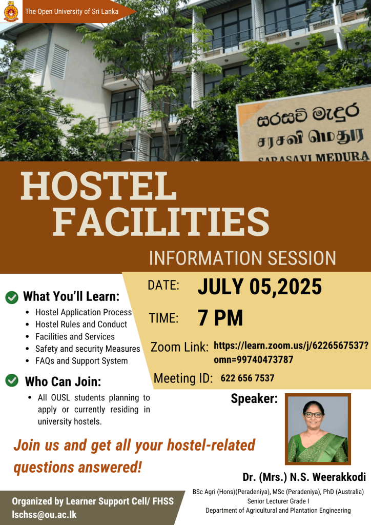 Learner Support Fhss The Open University Of Sri Lanka