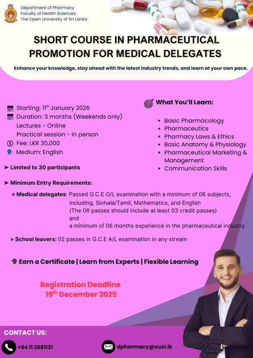 Short Course in pharmaceutical promotion for medical Delegates